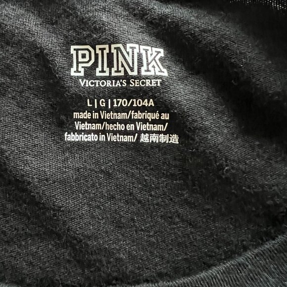 NWT | Victoria’s Secret PINK "No More Drama" Cropped Graphic Tee | Size Large - Picture 5 of 8